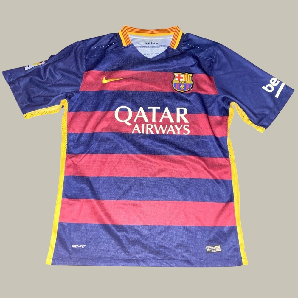 Nike x FC Barcelona 2015 2016 Home Jersey #10 Messi Large Futbol Argentina ARG